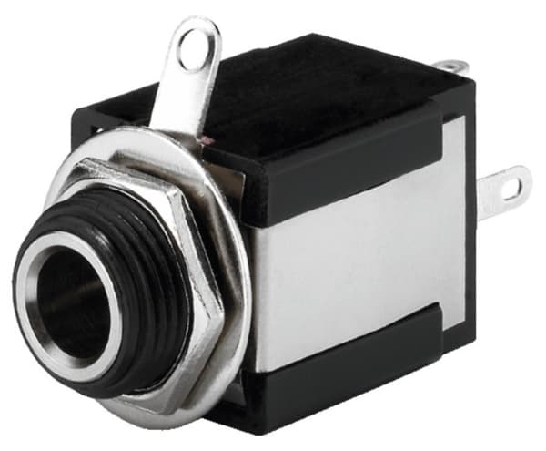 Monacor T-635SI, 6,3 mm jack, Sort, Plast