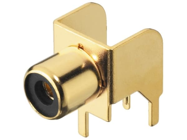 Monacor T-709G, RCA, Guld, Guld, 7,5 mm