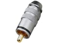 Miniatyrbilde 1 av 2: Monacor T-711G/SW, RCA plug, Svart, Gull, Metallisk, Metall, Gull