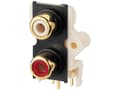 Miniatyrbild 1 av 2: Monacor T-720G, RCA jack, Sort, Rød, Hvid, Metal, Plast, Guld