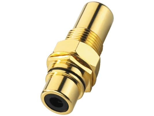 Monacor T-730G/SW, RCA jack, Svart, Gull, Metall, Gull, 1 stykker