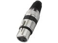 Miniatyrbilde 1 av 2: Monacor XLR-207J/SW, XLR, Svart, Metallisk, Nickel