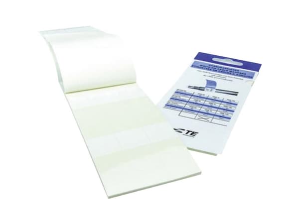 TE Connectivity 8-1768048-1 TKM75-N Kaapelitarra TKM 25 x 25 mm Värimerkintäkenttä: valkoinen Tarrojen määrä: 60 kpl