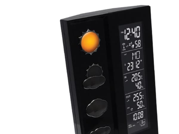 Technoline WS 6650, Sort, Inne hygrometer, Inne Termometer, Utendørs Fuktighetsmåler, Utendørs Barometer, Regn sensor, Hygrometer, Termometer, Hygrom