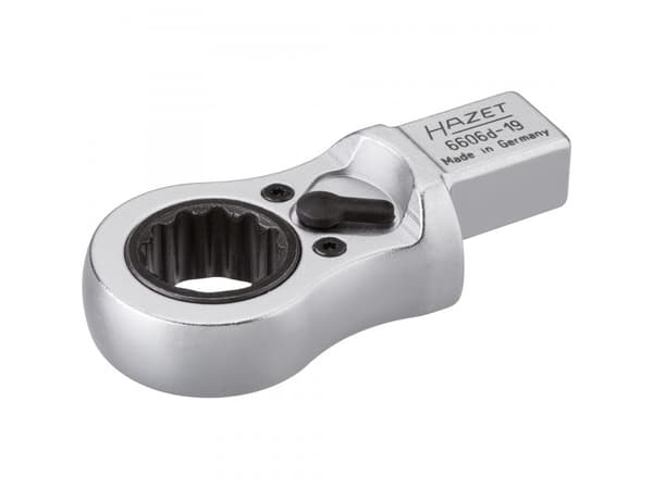 HAZET 6606D-19, Enkel enhet, Nøkkelendemontering, Kromfarget, 19 mm, 40 mm, 81 mm
