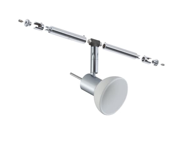 Paulmann Sheela Lavspændings-wiresystem-lampe Universel GU5.3 10 W LED (RGB) Krom (mat), Opal