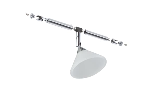 Paulmann Colmar, Skena för spotlight, GU4, 1 lampor, 10 W, 12 V, Krom