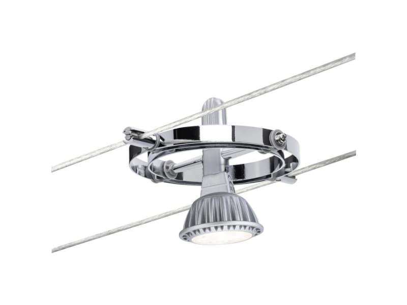 Paulmann Cardano Lavspændings-wiresystem-lampe Universel GU5.3 10 W LED (RGB) Krom (mat), Krom