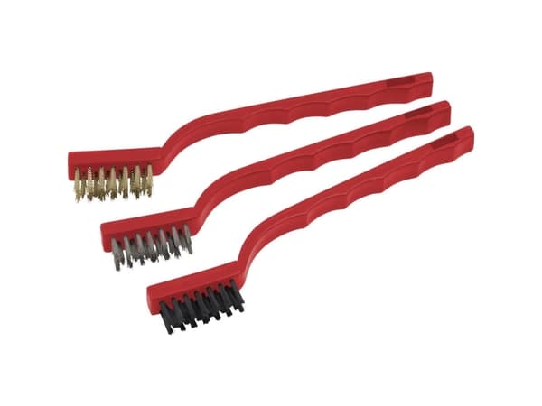 Meister Werkzeuge Trådbørste Messing , Stål, Nylon® 170 mm 3 dele 1 Set