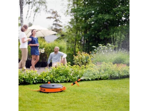 Fiskars Waterhweel S, Markslangvinda, Funktionell, Svart, Orange, 390 mm, 161 mm, 444 mm