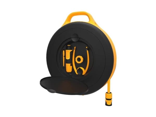 Fiskars Waterhweel S, Bakkestativ Slangehjul, Funksjonell, Sort, Oransje, 390 mm, 161 mm, 444 mm