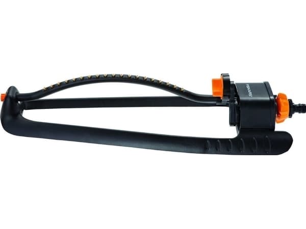 Fiskars 1023660, Oscillerande vattenspridare, 500 m², Svart, Orange