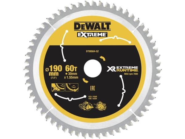 DeWALT DT99564-QZ, 19 cm, 3 cm, 7000 RPM, DeWALT, 1 styck