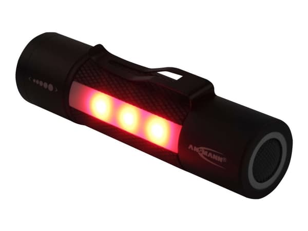 Ansmann 1600-0137, Käsikokoinen taskulamppu, Musta, Valkoinen, IP54, LED, 3 W, 180 lm