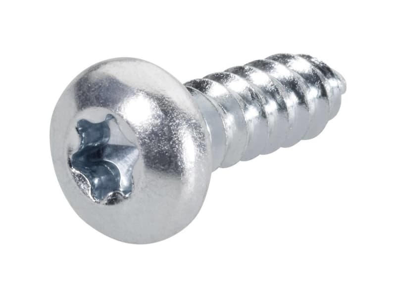 Toolcraft 892608, Skruv, Stål, Runt huvud, Silver, 1,3 cm, 100 styck