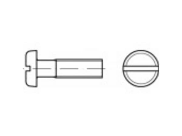 TOOLCRAFT 1059831 Skruer med fladt hoved M4 5 mm Kærv DIN 85 Rustfrit stål A2 1000 stk