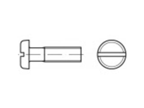 TOOLCRAFT 1059831 Skruer med fladt hoved M4 5 mm Kærv DIN 85 Rustfrit stål A2 1000 stk