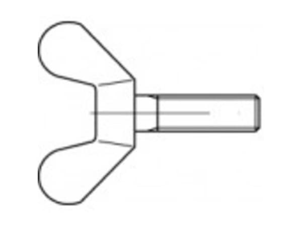 TOOLCRAFT 1060592 Vingeskrue M6 10 mm DIN 316 Rustfrit stål A2 25 stk