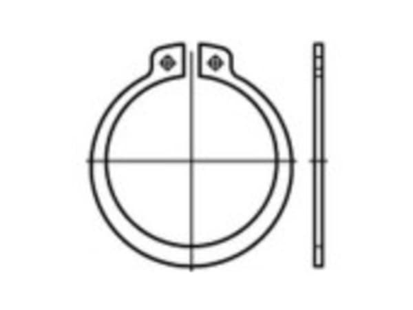 TOOLCRAFT 1060892 Sikringsringe Indvendig diameter: 6.5 mm DIN 471 Rustfrit stål 100 stk