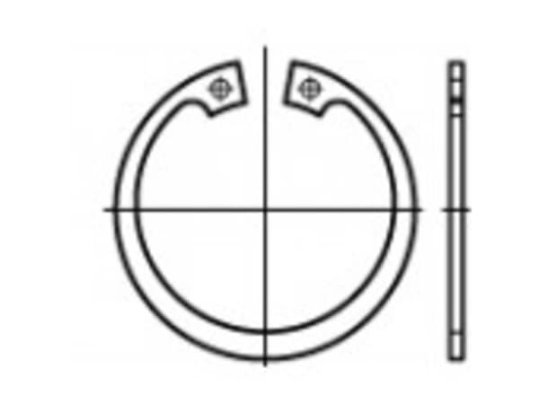 TOOLCRAFT 1060947 Sikringsringe Indvendig halkaisija: 25,9 mm DIN 472 Rustfrit stål 50 stk