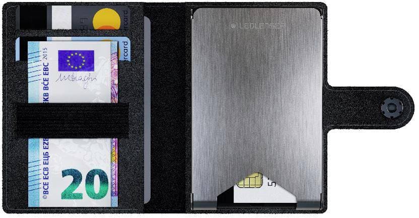Ledlenser Pung Lite-Wallet Classic (L x B x H) 97 x 74 x 24 mm Sort 502315