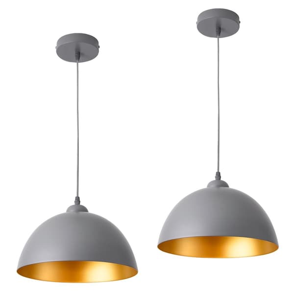 [lux.pro]® Taklampa Toulon-set2-metall-gold, grå-E27 max. 60W-230V, 50Hz
