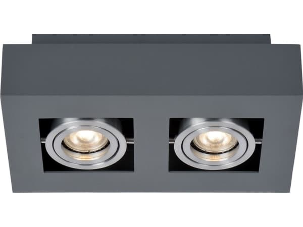 Ceiling lamp Italux Surface mounted cube black Italux Casemiro IT8002S2-BK/AL