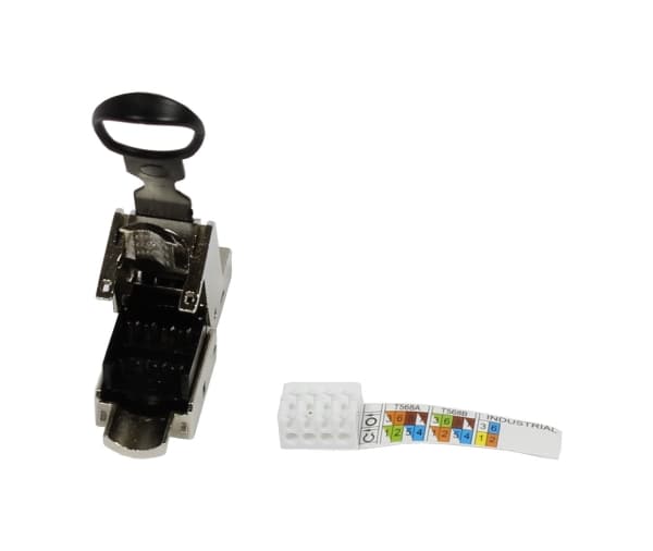 TP-kontakt TP, fältkabel, CAT6A, RJ45, verktygslös, med frigöringsögla (push/pull), Synergy 21,