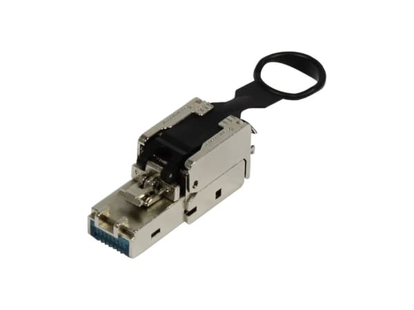 TP-kontakt TP, fältkabel, CAT6A, RJ45, verktygslös, med frigöringsögla (push/pull), Synergy 21,