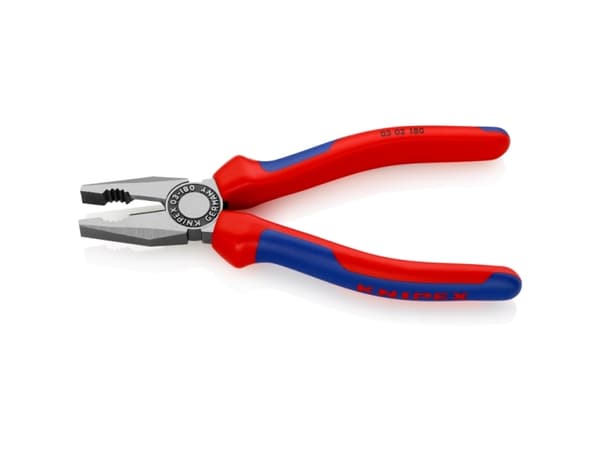Knipex 03 02 180 SB, Lineman-tång, 1,2 cm, Stål, Plast, Blå, Röd, 54 mm