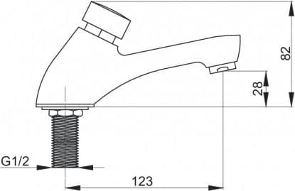 Hydroland Aika-avausventtiili 1/2" kromi (5900308736746)