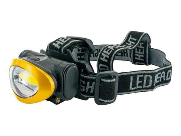 Schwaiger - Lommelykt for hodet - LED - 3 W - svart, gul Sort, Gult