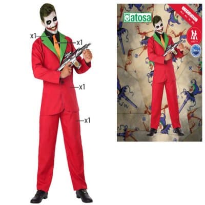 Maskeraddräkt vuxna Clown Joker Röd