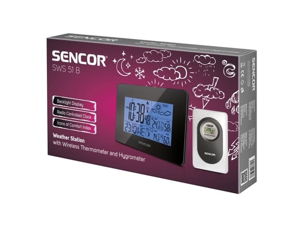 Sencor SWS 51 B - Værstasjon - svart