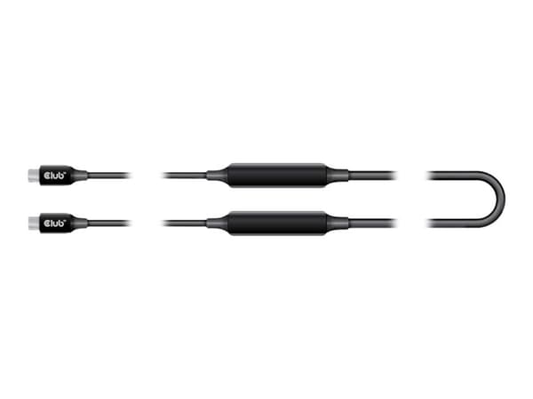 Club 3D CAC-1535 - USB-kabel - 24 pin USB-C (hann) til 24 pin USB-C (hann) - USB 3.2 Gen 2 / DisplayPort 1.4 - 20 V - 3 A - 5 m - aktiv, USB Power De