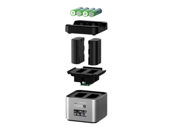 Hähnel PROCUBE2 - Batterilader - (for 4xAA, 4xAAA) + bilstrømadapter - 2.4 A