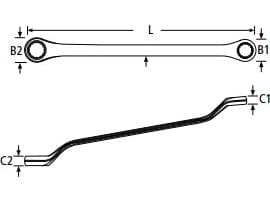Stanley förskjuten ringnyckel 20 x 22mm (4-87-808)