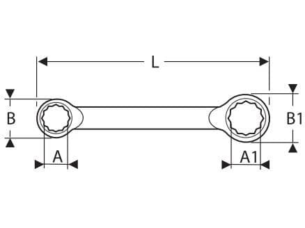 Tona Expert böjd ringnyckel 13 x 17mm (E113364)