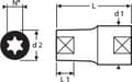 Miniatyrbild 2 av 2: Tona Expert hylsnyckel Torx 1/2&quot; E18 (E031931)