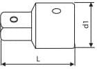 Tona Expert Adapter do bitów 3/8" na 1/4" 25,4mm (E117365)