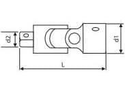 Tona Expert Cardan-ledd 1/2" 40,5 mm (E117264)