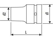 Tona Expert 1/2" 21mm kuusiokolo (E113588)