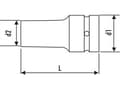 Miniatyrbilde 2 av 2: Tona Expert 6-punkts slagsokkel 3/4" 24 mm lang (E113482)