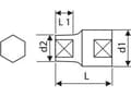 Pikkukuva 2 / 2: TONA EXPERT Hexagonal socket 3/4 "33mm (E113801)