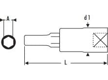Tona Expert kuusiokolo, 1/2" H19 x 55mm (E031911)