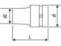 Miniatyrbilde 2 av 2: Tona Expert 6-punkts slagsokkel 3/4" 21mm (E041103)