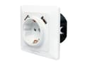Miniatyrbild 2 av 5: LogiLink PA0162, 2 x USB + CEE 7/3, Vit, CE, 250 V, 0,21 A, 50 hz