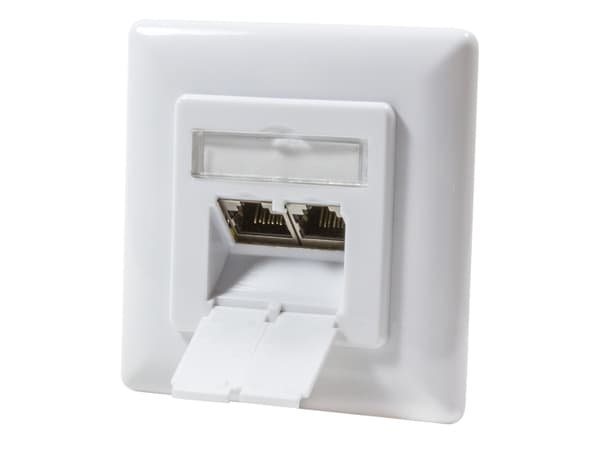 LogiLink NP0123, RJ-45, STP, 6a, Metallinen, Valkoinen, ISO/IEC 11801, TIA/EIA 568B.2-10, 80 mm