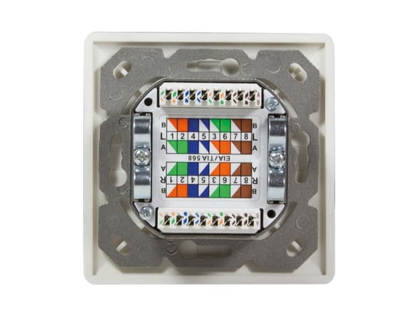 LogiLink NP0123, RJ-45, STP, 6a, Metallinen, Valkoinen, ISO/IEC 11801, TIA/EIA 568B.2-10, 80 mm