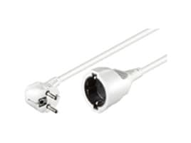 MicroConnect - Förlängningskabel för ström - 10 m - vänstervinklad kontakt